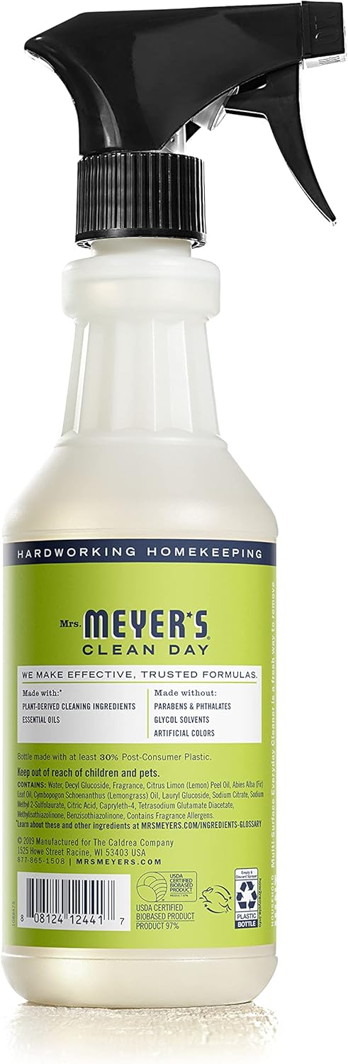 Mrs. Meyer's All-Purpose Cleaner Spray, Lemon Verbena, Pack of 3