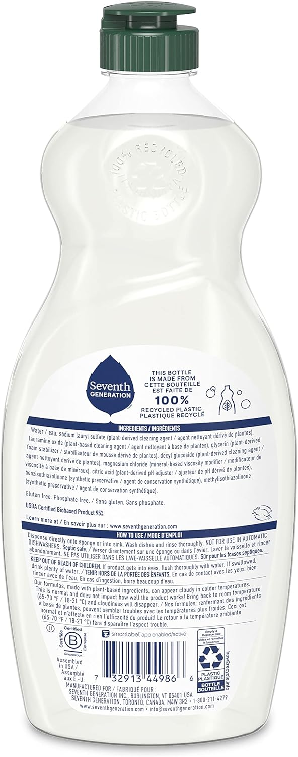 Seventh Generation Dish Liquid Soap (Pack of 6)
