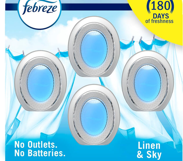 Febreze Small Spaces Air Freshener Linen & Sky, 4ct, 30ml