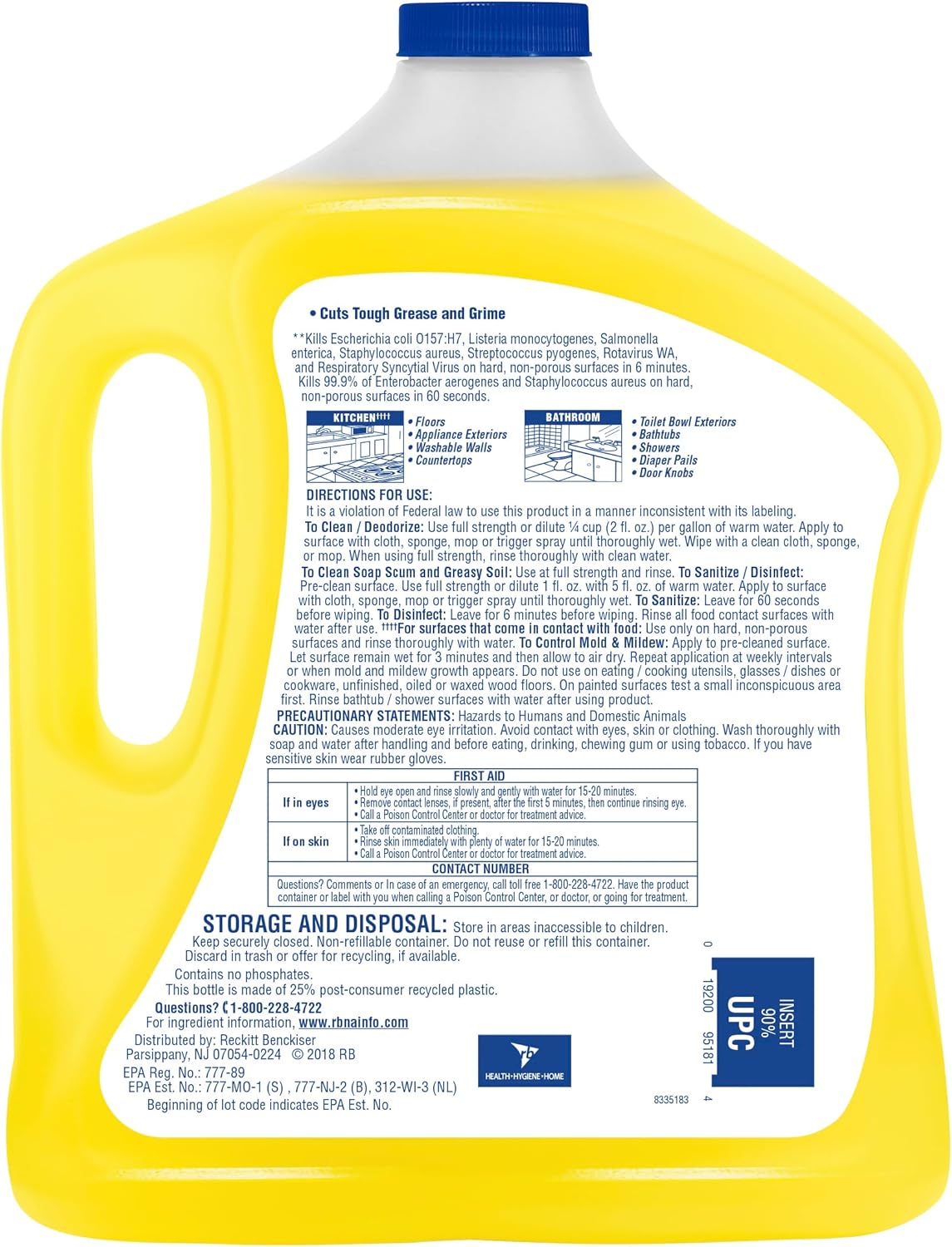 Lysol Multi-Surface Cleaner, Sanitizing and Disinfecting 90OZ