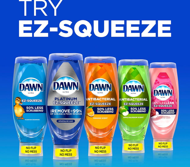 Dawn EZ-Squeeze Ultra Dish Soap Dishwashing Liquid, Original, 22 fl oz (Pack of 2)